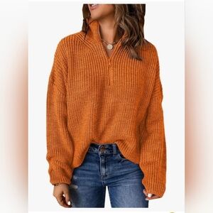 Dokotoo Long Sleeve 1/4 Zip Pullover Sweater #1099